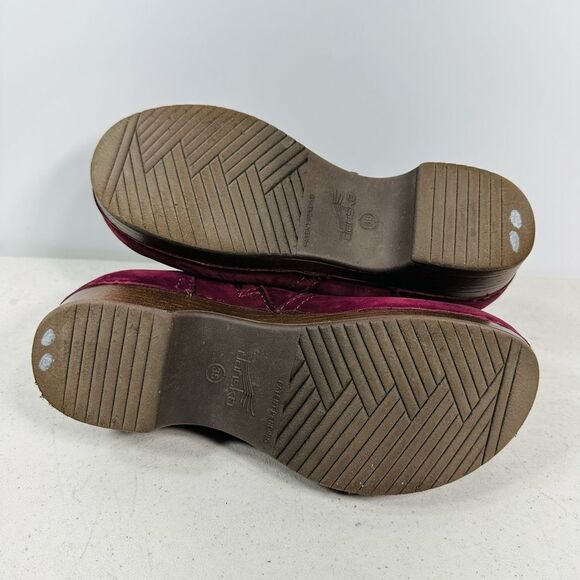 Excellent Dansko Barbara Bootie In Beautiful Wine Nubuck, Women’s Size 36-5-5,5 - Picture 7 of 8
